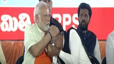 India News | Hyderabad: Krishna Madiga Gets Emotional; PM Consoles MRPS Leader