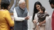 India News | PM Modi Blesses Grandson of Former Railway Minister Suresh Prabhu Ahead of Diwali