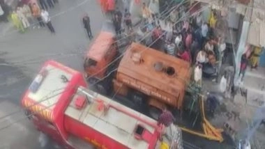India News | MP: Fire Breaks out in Ujjain Advertising Agency, 2 Injured