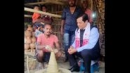 India News | Union Minister Sonowal Makes Earthen Lamps on Diwali