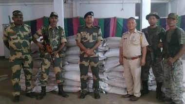 India News | BSF, Meghalaya Police Foil Smuggling Attempt Near Bangladesh Border; 270 Sugar Bags Recovered