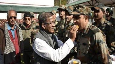 India News | Sikkim: Governor Lakshman Prasad Acharya Celebrates Diwali with Trishakti Corps