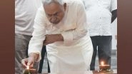 India News | Bihar CM Nitish Kumar Celebrates Diwali at His Residence in Patna