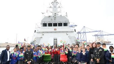 World News | INS Sumedha Makes Goodwill Visit to Namibia as Part of Extended Range Op Deployment