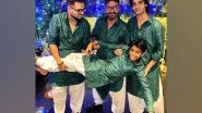 Entertainment News |  Diwali: Ajay Devgn Twins in Green with Son Yug, Nephews