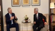World News | EAM Jaishankar Meets UK Former PM Tony Blair, Discusses Situation in Gaza