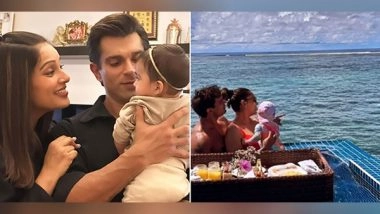 Entertainment News | Bipasha Enjoys Pool Time with Husband Karan, Daughter Devi in Maldives