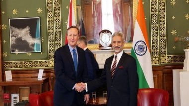 World News | UK: Jaishankar Meets Counterpart David Cameron on His First Day in Office, Discusses Strategic Partnership