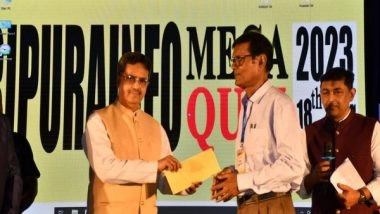 India News | Agartala: CM Manik Saha Acknowledges Student Talent at Mega Quiz Competition