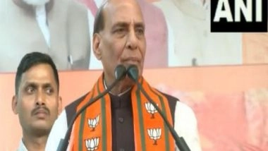 India News | Congress May Tear Clothes of Public if They Come to Power in Madhya Pradesh: Rajnath Singh