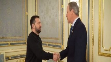 World News | David Cameron Meets Volodymyr Zelenskyy, Reiterates UK's Support for Ukraine