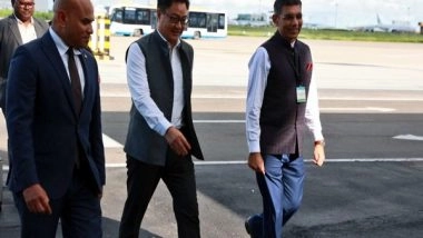World News | Union Minister Kiren Rijiju Arrives in Maldives to Attend Swearing-in Ceremony of President Mohamed Muizzu