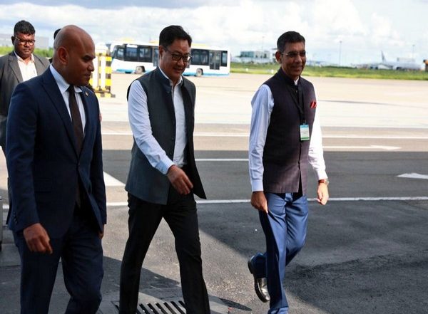 World News | Union Minister Kiren Rijiju Arrives in Maldives to Attend Swearing-in Ceremony of President Mohamed Muizzu