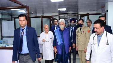 India News | Doda Bus Accident: J-K Lt Governor Manoj Sinha Meets the Injured in Hospital