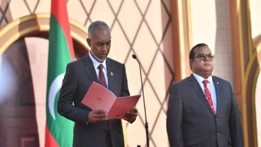 World News | Mohamed Muizzu Sworn in as Eighth Maldivian President