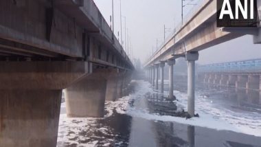 Chhath Pooja 2023: Toxic Foam Floats in Yamuna River Ahead of Chhath Puja Festivities (Watch Video)