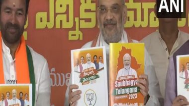 India News | Amit Shah Releases BJP Manifesto for Poll-bound Telangana, Calls Promises as 'PM Modi's Guarantee'