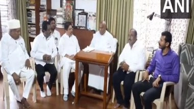 India News | Newly Appointed LoP in Karnataka Assembly R Ashoka Meets Former PM HD Deve Gowda