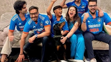 Entertainment News | World Cup 2023 Final: Ajay Devgn, Kajol Root for Team India