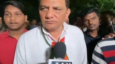 India News | Former Cricketer Mohammad Azharuddin Watches CWC Final Match at Screening in Hyderabad