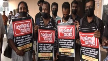 India News | Kerala: Passengers Stage Black Cloth Protest Claiming Delay in Trains Due to Vande Bharat