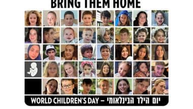 World News | Israel Shares Pictures of over 30 Children Held Hostage by Hamas on World Children's Day,  Demands International Community's Help