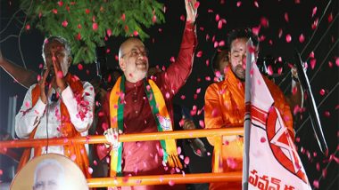 India News | Eye on Telangana Polls: Amit Shah Attacks Rivals on Dynastic Politics, Vows to End 4 Pc Muslim Reservation