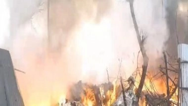 India News | Fire Breaks out at Scrapyard in J-K's Kulgam