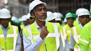 World News | Maldives: President Muizzu Inspects India-assisted Greater Male Connectivity Project