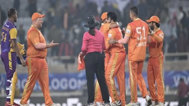 Sports News | Legends League Cricket: Gujarat Giants Beat Bhilwara Kings by Three Runs