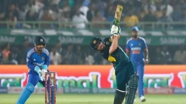 Sports News | Inglis Smashes Explosive Ton, Guides Australia to 208/3 Against India in 1st T20I