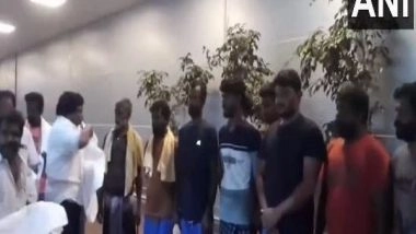 India News | Tamil Nadu: 12 Fishermen Reach Chennai After Being Released by Sri Lanka