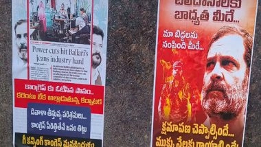 India News | Telangana: Anti-Congress Posters Come Up in Nizamabad Ahead of Rahul Gandhi's Visit