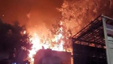 India News | Delhi: Fire Breaks out at Shoe Factory in Mangolpuri