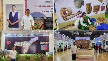 India News | Singapore High Commissioner Visits Assam Pavilion at IITF, Shows Keen Interest in Assam Products