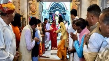 India News | Vasundhara Raje Visits Banswara's Tripura Sundari Temple, Performs Puja with BJP Candidates