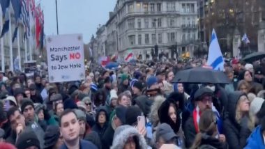 World News | UK: Thousands March Against Antisemitism in London, Indian Diaspora Voice Support for Israel
