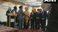World News | US: Indian Envoy Taranjit Sandhu Celebrates Gurpurab in New York, Felicitated by Sikh Community