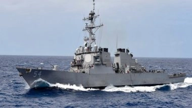 World News | Houthis Fire Missiles at US Destroyer After Trying to Hijack Israel-linked Ship