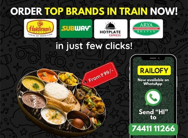 Business News | Order Top Brands Like Haldiram's, Subway, Hotplate Express, and More on WhatsApp for Delicious Train Travel Meals