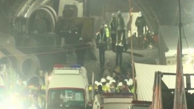 India News | Uttarkashi: First Worker Evacuated from Silkyara Tunnel; Rescue Operation Underway