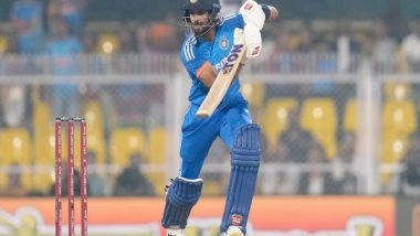 Sports News | Ruturaj Gaikwad Slams Unbeaten Ton, Propels India to 222/3 Against Australia in 3rd T20I