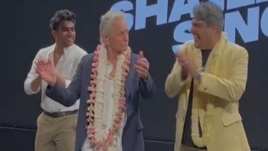 IFF1 2023: Michael Douglas Grooves to RRR Song 'Naatu Naatu' at the Event (Watch Video)