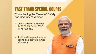 India News | Cabinet Approves Continuation of Centrally Sponsored Scheme for Fast Track Special Courts for Further Three Years