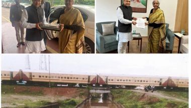 India News | Nirmal Sitharaman Meets Ashwini Vaishnaw, Requests Flyover at Tamil Nadu Railway Crossing