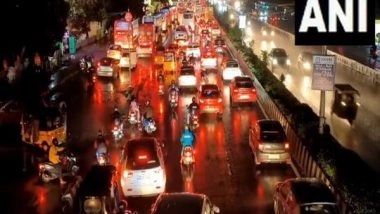 India News | Heavy Rainfall in Tamil Nadu: Chennai, Neighbouring Districts Grapples with Traffic Jams, Waterlogging