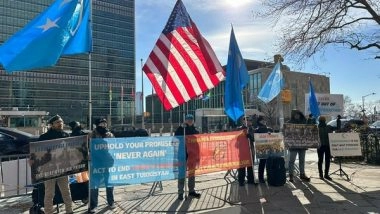 World News | US: Uyghurs Led by East Turkistan Govt in Exile Hold Protest Against China's Hypocrisy Outside UN Headquarters
