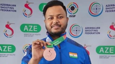 Akshay Jain Wins Silver Medal in 25m Center Fire Pistol at Asian Shooting Championship 2023; Pradeep Singh Sekhawat, Prabhjot Singh and Yogesh Singh Clinch Silver in Team Event