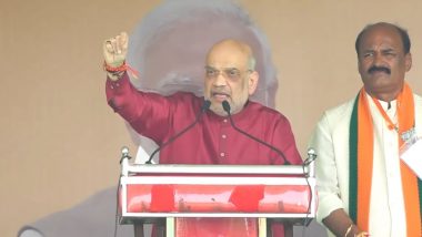 Telangana Assembly Elections 2023: Amit Shah Calls BRS, AIMIM and Congress as 2G, 3G and 4G Parties (Watch Video)