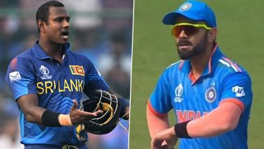 ‘Spirit of Cricket Award Loading’ Fans Recall Virat Kohli’s ‘Imaginary Watch’ Gesture for Mohammad Rizwan After Angelo Mathews’ ‘Timed Out’ Dismissal in BAN vs SL CWC 2023 Match